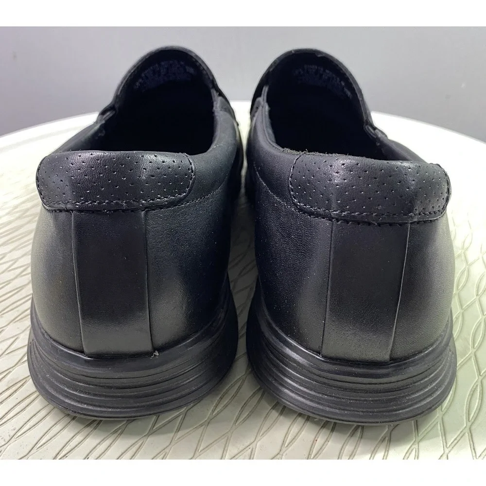 Rockport Men Leather Leader 2 Bike Toe Black Loafer Slip-On Dress Shoe ‎ Sz.11.5